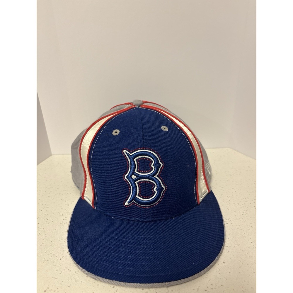 Vintage New Era Boston Red Sox 100% Wool Fitted Baseball Cap Size 7 3/4